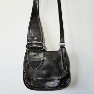 Vintage Matt & Nat Crossbody Bag Vegan Leather Asymmetrical Buckle Sash Purse